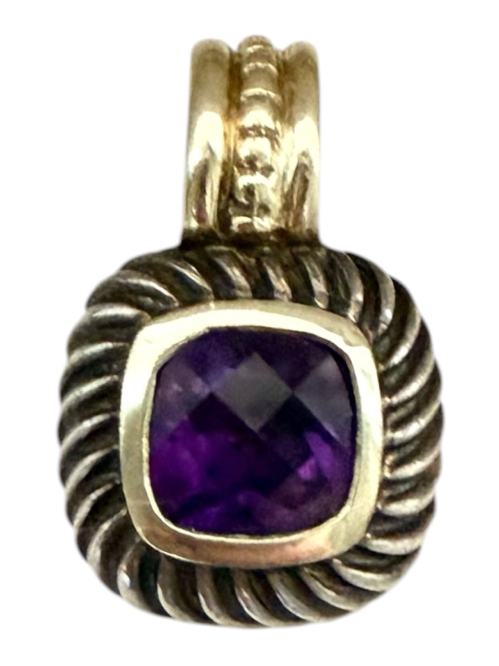 David Yurman Sterling Silver, 14 k
Gold Amethyst Albion Pendant
Enhancer